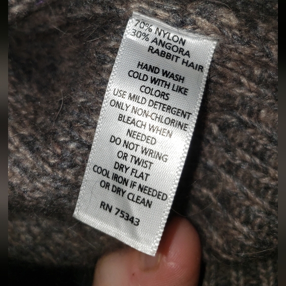 Max Studio | Angora Rabbit Hair Cable Knit Cardigain Sweater - Picture 3 of 4